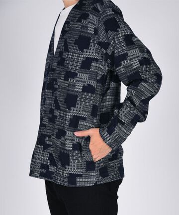 MXLS1014 INDIGO JACQUARD CARDIGAN,, small image number 1