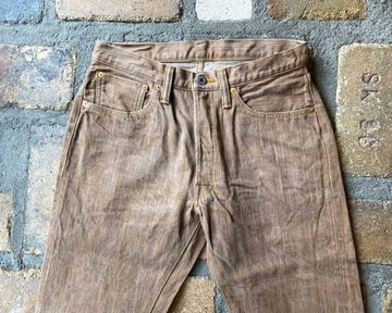 GZ-1917S3 13oz Nippon Cotton Organic Cotton Slim Straight Jeans (INDIGO, KAKI)-INDIGO-33,INDIGO, small image number 17
