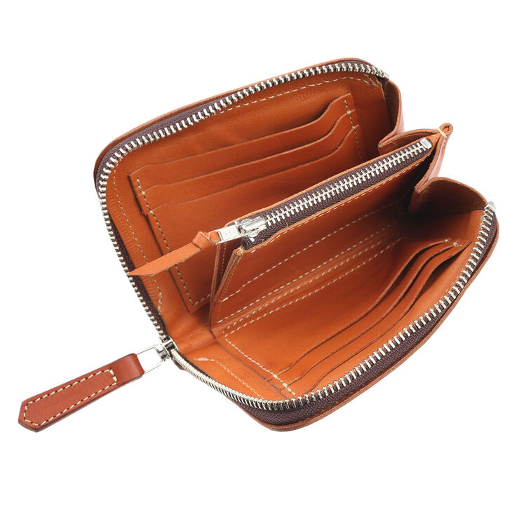 PAILOT RIVER LP01L-PRBR (REDMOON) Short Wallet LP01L-PRBR (Oil Leather Black
 Oil Leather Red Brown
 Oil Leather Dark Brown
 Saddle Leather Natural),OIL LEATHER RED BROWN, medium image number 5