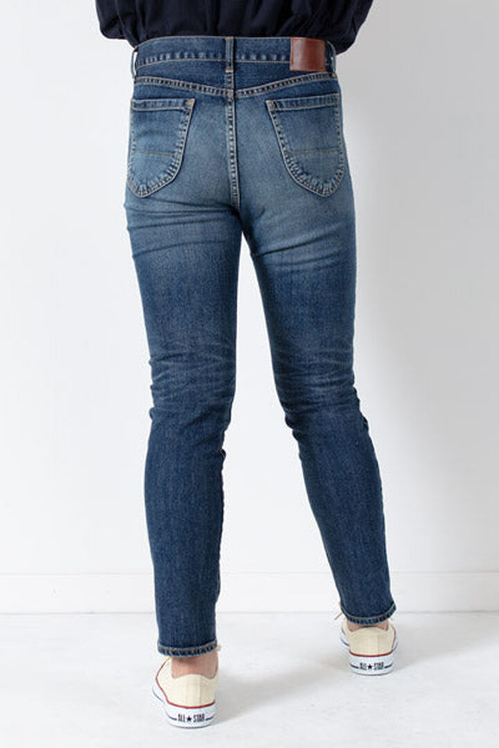 73979 Stretch Denim Slim Tapered Pants BLUE-ONE WASH-SS,ONE WASH, medium image number 4