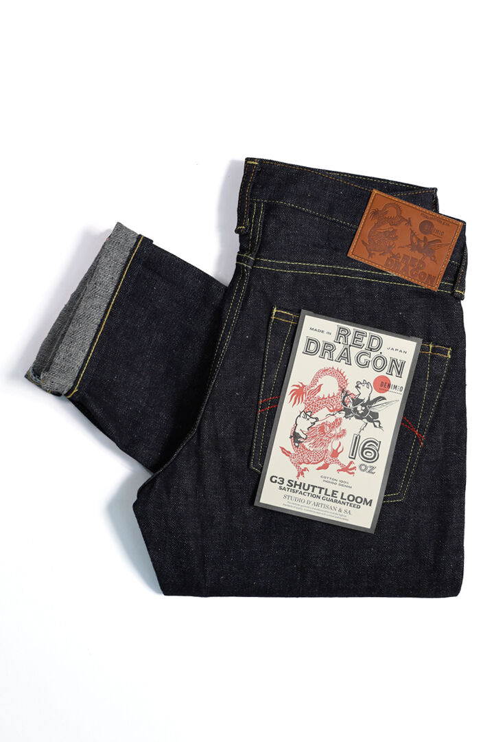 DM-010 Studio D'Artisan x Denimio Collab 16oz Red Dragon Jeans Relax Tapered,, medium