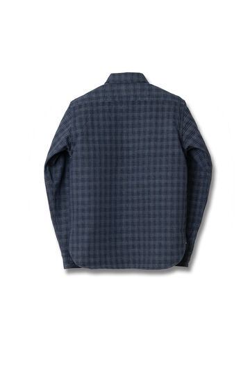 5734 13.0oz Jacquard Check Shirts,NAVY, small image number 1