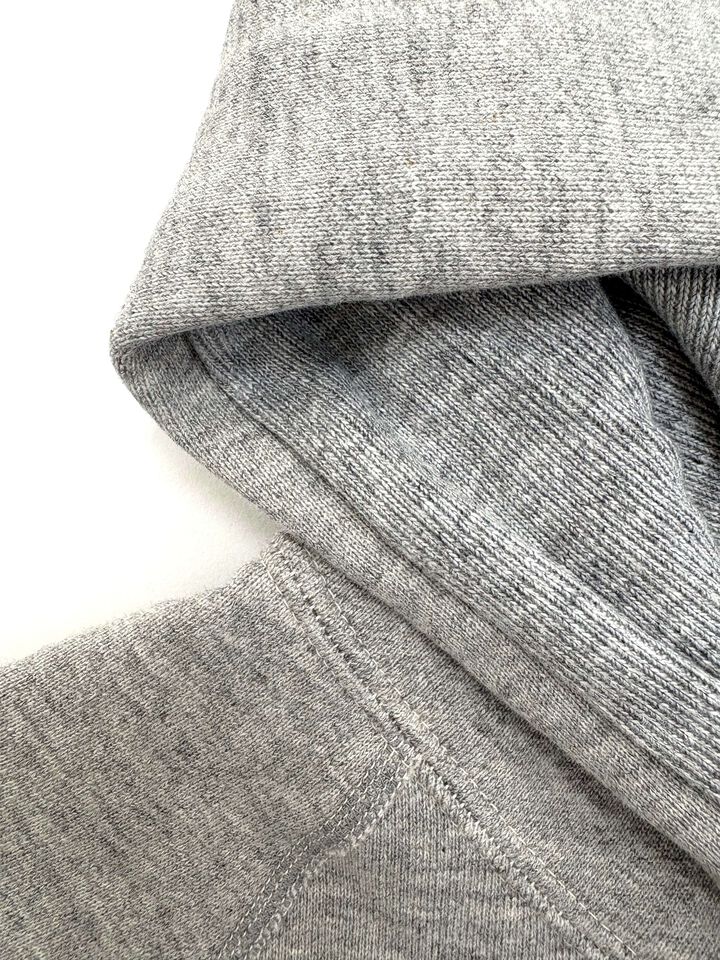 Lot 270 88/12 Heather 4-Needle Raglan Hoodie,GRAY, medium image number 8