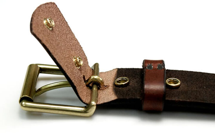 <Disabled=8> OGB40036AB Tochigi leather leather men's belt 40mm width harness belt,BROWN, medium image number 5