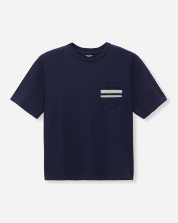 MXTS1040 YARN DYED SHORT SLEEVE POCKET T-SHIRTS,INDIGO, small image number 4
