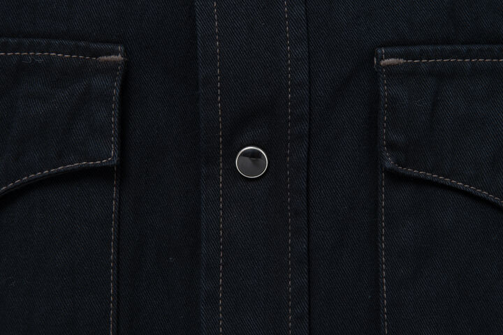 SP-124 8oz 45th AMAMI DOROZOME x INDIGO Denim Shirts,DARK BROWN, medium image number 4