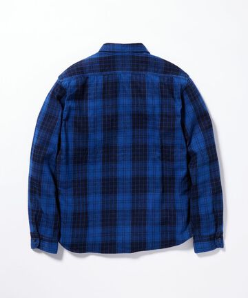 MXLS1001 ORIGINAL ID TWILL CHECK SHIRT,FADE INDIGO, small image number 1