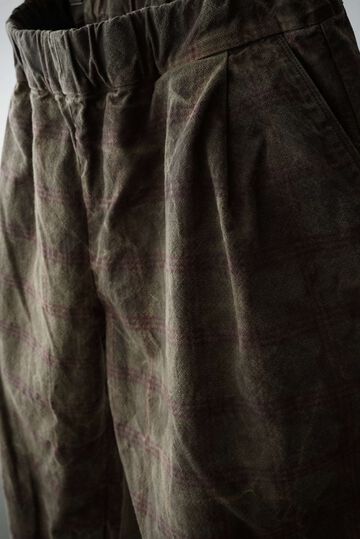 【CAPERTICA】CAP708PT08 Natural Dyed Check / Peg Top Easy Pants,BENGARA, small image number 14