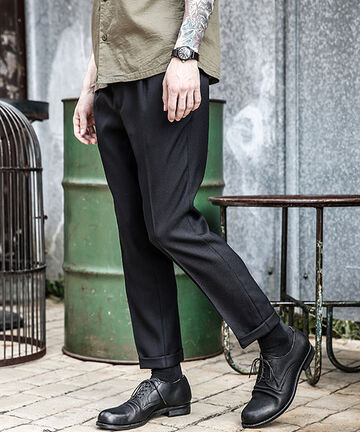 M-18102  / RETORO POLYESTER TWILL / ONE PLEATS STA-PREST TAPERED PANTS,BROWN, small image number 19