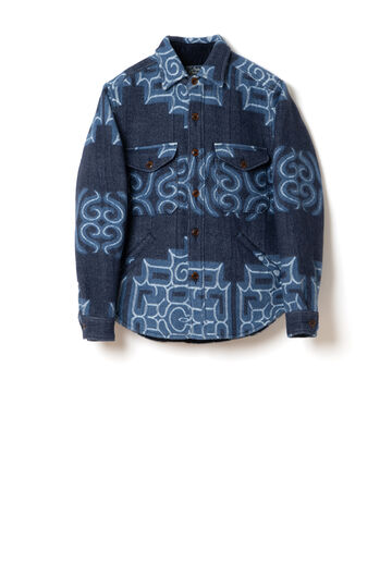 SP-106 45th Ainu Blanket Shirts,NAVY, small image number 0