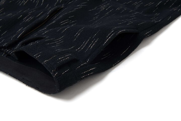 1906 Kasuri Dyed Beach Cloth Trousers Wide Straight,BLACK, medium image number 5