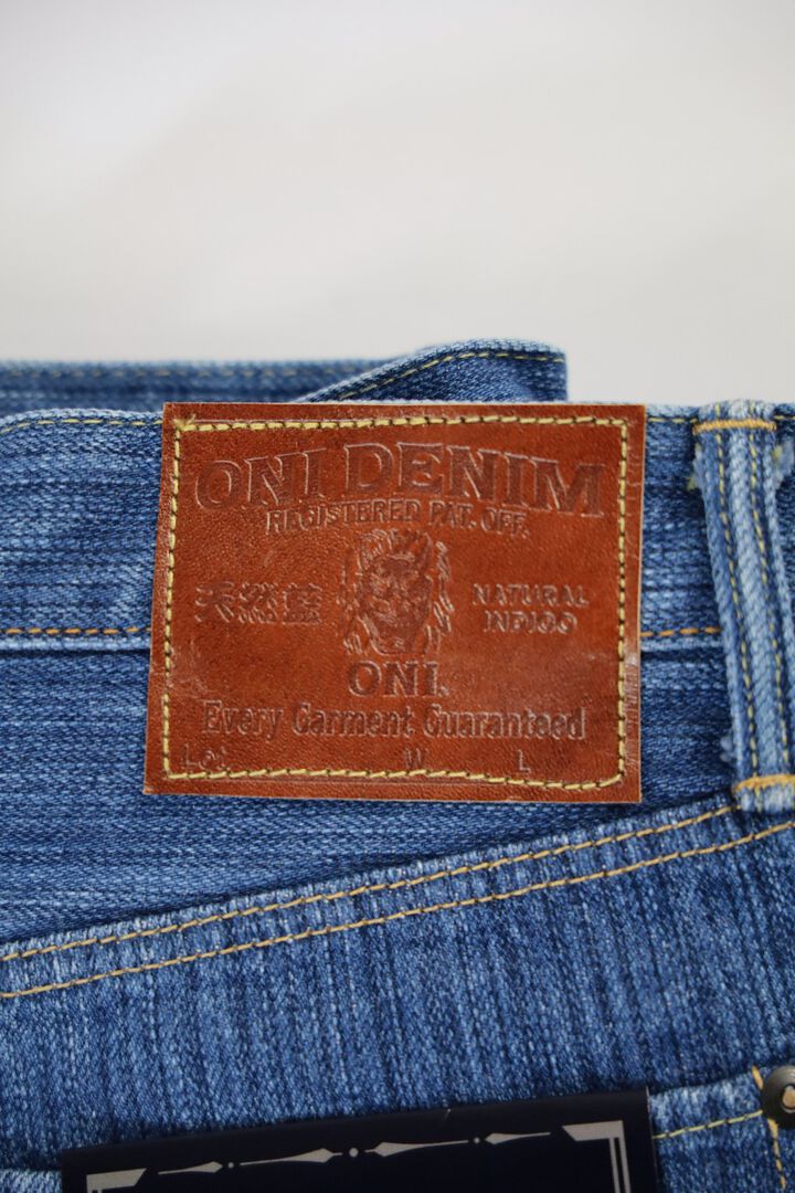 ONI-510-SHMKIWAMI-BO 16oz Natural Indigo Rope Dyed Denim Biological Fade Processing Semi-Handmade Straight-One Washed-29,, medium image number 5