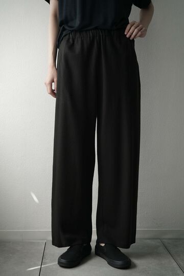 【CAPERTICA】CAP708PT30 Super140s Washable Wool MW_Jersey / Wide Leg Pants,EBONY, small image number 0
