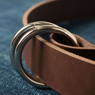 LE-4350 Himeji Leather Double Ring Belt,CHOCO, small image number 1