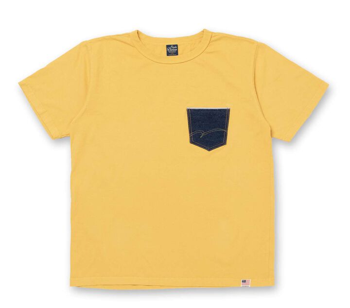 8161A Denim Pocket Print T-shirts,WHITE, medium image number 2