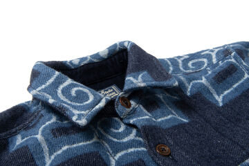 SP-106 45th Ainu Blanket Shirts,NAVY, small image number 7