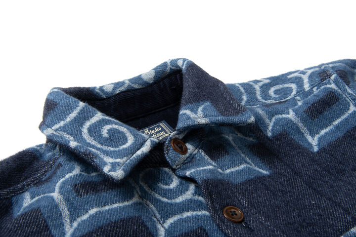 SP-106 45th Ainu Blanket Shirts,NAVY, medium image number 7