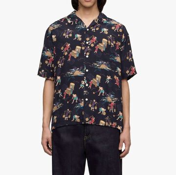 MMSS6005 RAYON S/S SHIRT,BLACK, small image number 0