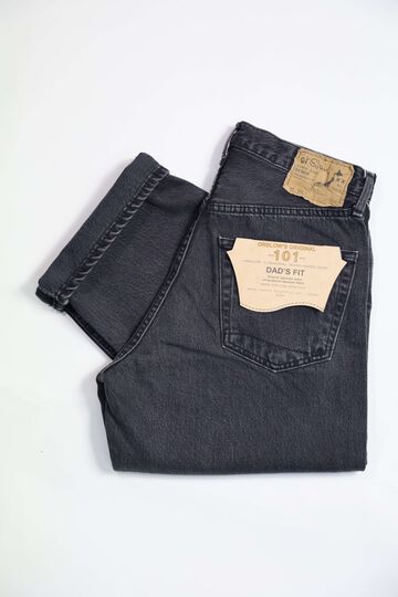 101 DAD'S FIT DENIM PANTS (BK DENIM STONE) 01-1010W-D61S,, small image number 0
