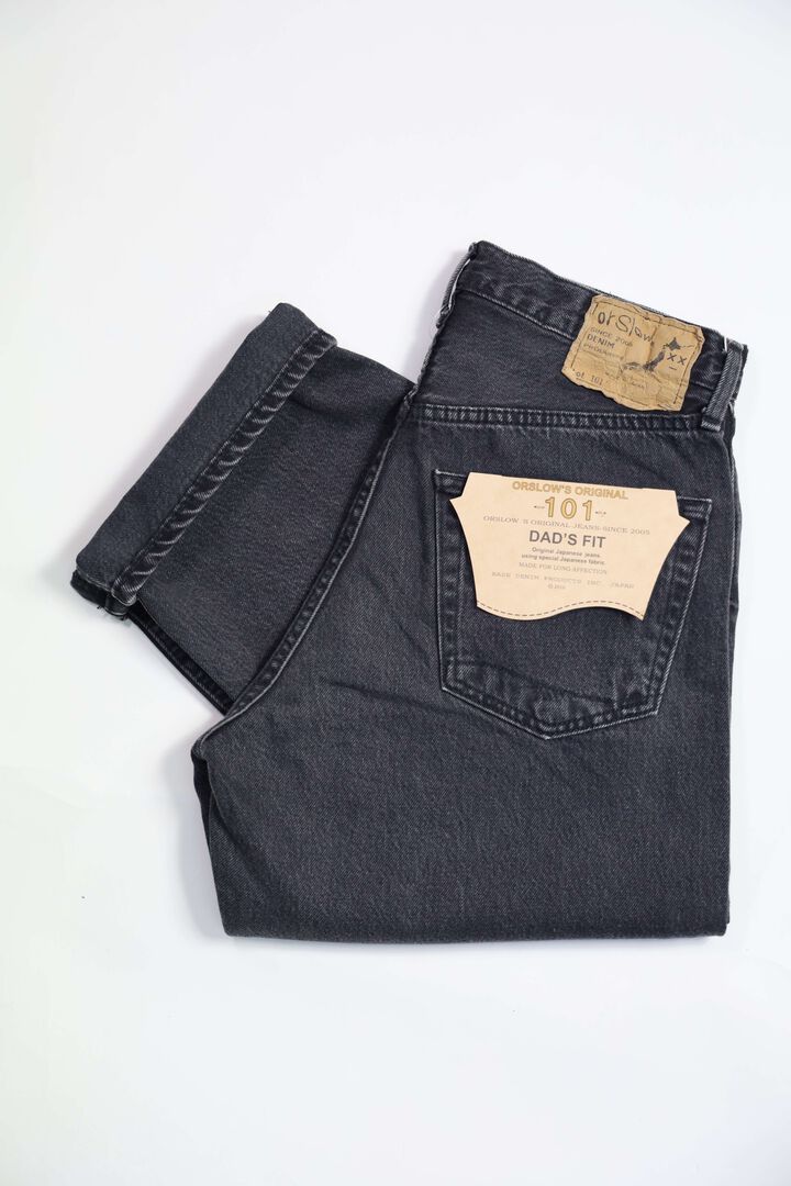 101 DAD'S FIT DENIM PANTS (BK DENIM STONE) 01-1010W-D61S,, medium