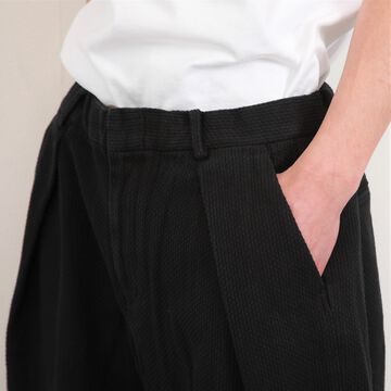 182PT02 Sashiko W-Tuck Pants（BLACK）-BLACK-L,BLACK, small image number 5