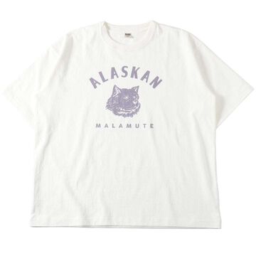 BR-25218 Heavyweight Crossover Neck S/S Print T-shirt【ALASKAN MALAMUTE】,CHARCOAL, small image number 13