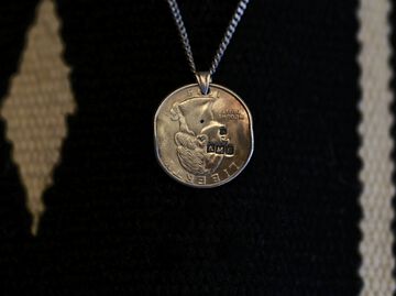 13AA-102 Quarter Dollar Necklace -ruby-,, small image number 1