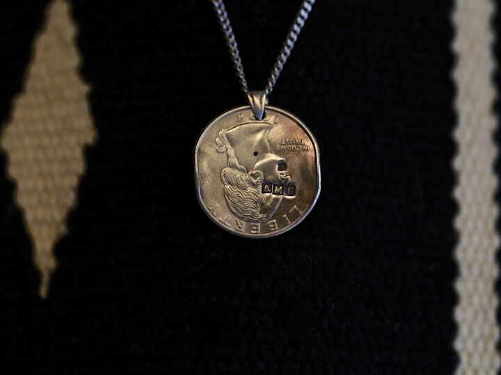 13AA-102 Quarter Dollar Necklace -ruby-,, medium image number 1