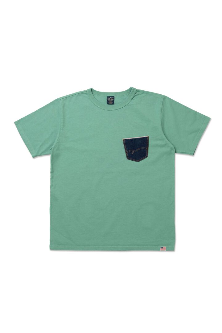 8214A Denim Pocket T-shirts (back print),PURPLE, medium image number 6