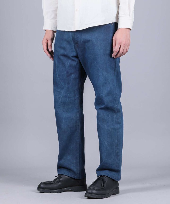 MXJE1402 "MUD & NATURAL INDIGO" DYING JEANS STRAIGHT FIT,INDIGO, medium image number 1