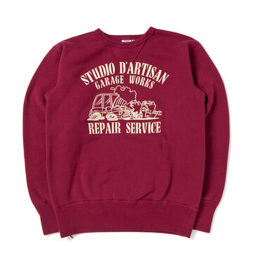 9987B Double V gasset sinker print sweat shirt(4 COLORS),OATMEAL, small image number 6
