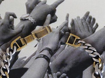 17AO-405 Gradation Cavarly Chain Bracelet -Wide-,, small image number 5