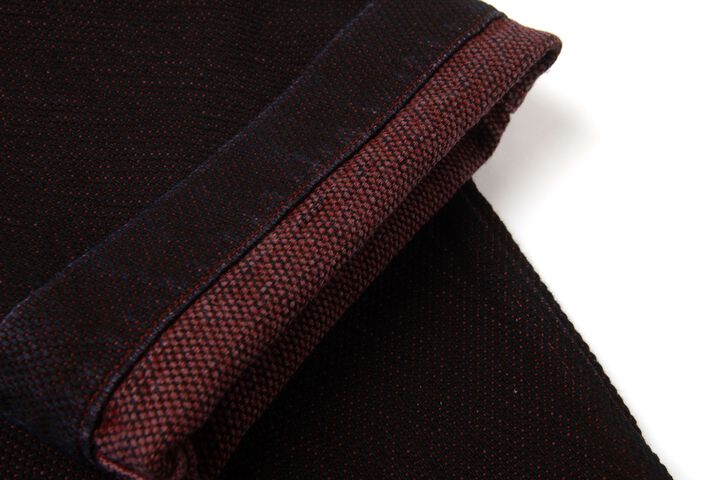 【Pre-Order】1942 13oz Bengara-dyed Sashiko Pants Regular Straight,RED, medium image number 4