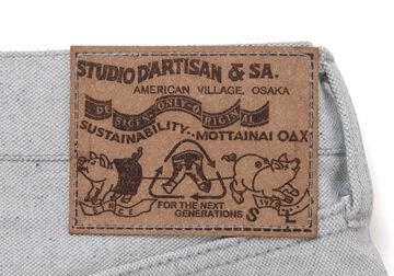 1896 13oz UPCYCLE Indigo Canvas Pants Regular Straight,L.IND, small image number 6