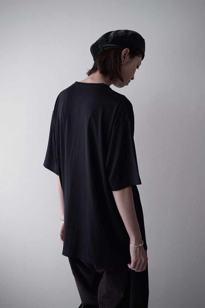【CAPERTICA】CAP708CS02 Super140s Washable Wool Jersey / S140 Wool Tee,MIDNIGHT, medium image number 3