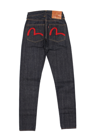 EGD2000TDRED #2000T 14.5oz No.1 DENIM Slim Fit Tapard Jeans (KAMOME/ RED),, small image number 1