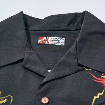 SSA24-01 Dragon Hawaiian Shirt,BLACK, small image number 2