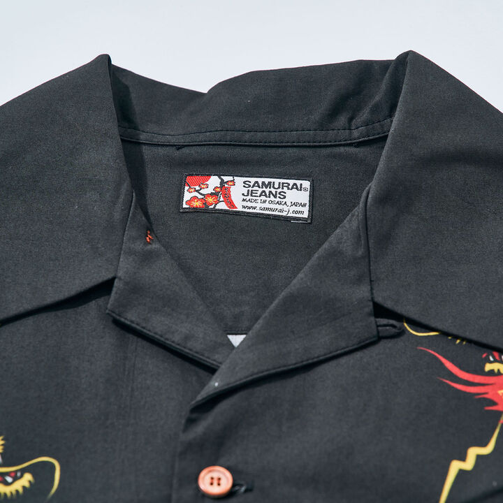 SSA24-01 Dragon Hawaiian Shirt,BLACK, medium image number 2