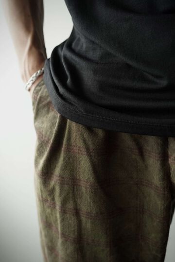 【CAPERTICA】CAP708PT08 Natural Dyed Check / Peg Top Easy Pants,BENGARA, small image number 13