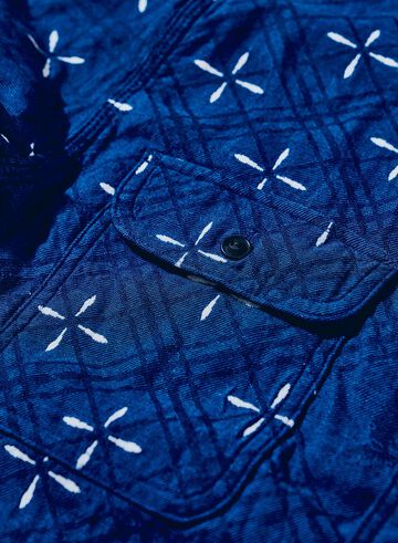 SSS25-02 Narihirabishi Goldfish Pattern Jacquard Work Shirt,, small image number 2