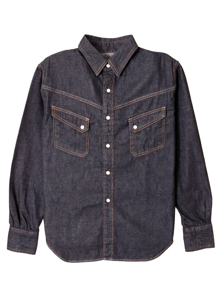 TCB Ranchman Shirt (Denim) 8.5oz Denim Western Shirt,, medium