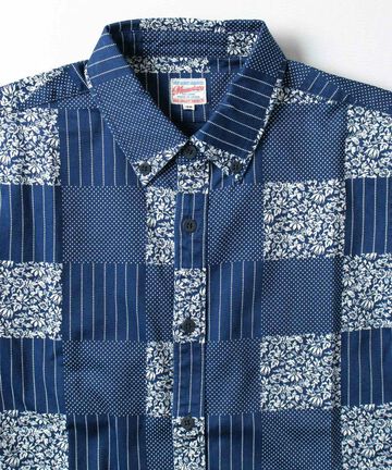 06-082 Patchwork Discharge, short-sleeved shirt,, small image number 2