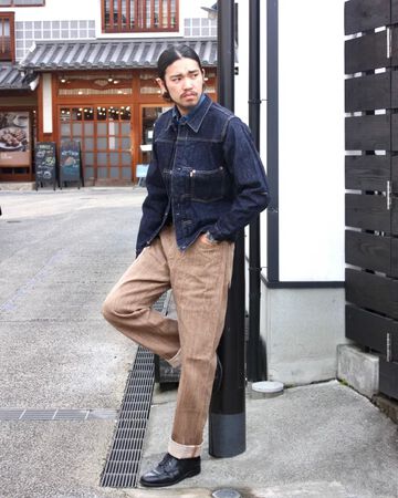 GZ-NPST-KAKI 13oz Natural Dyed Nep Straight Jeans Kakishibu,, small image number 8