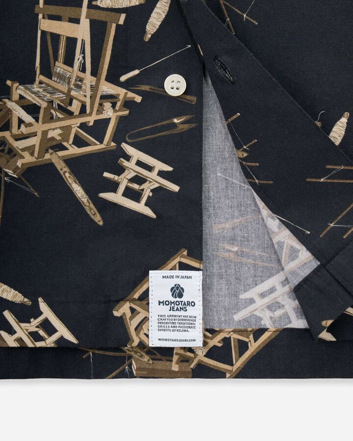 MMSS6004 COTTON/RAYON S/S SHIRT,BLACK, medium image number 3