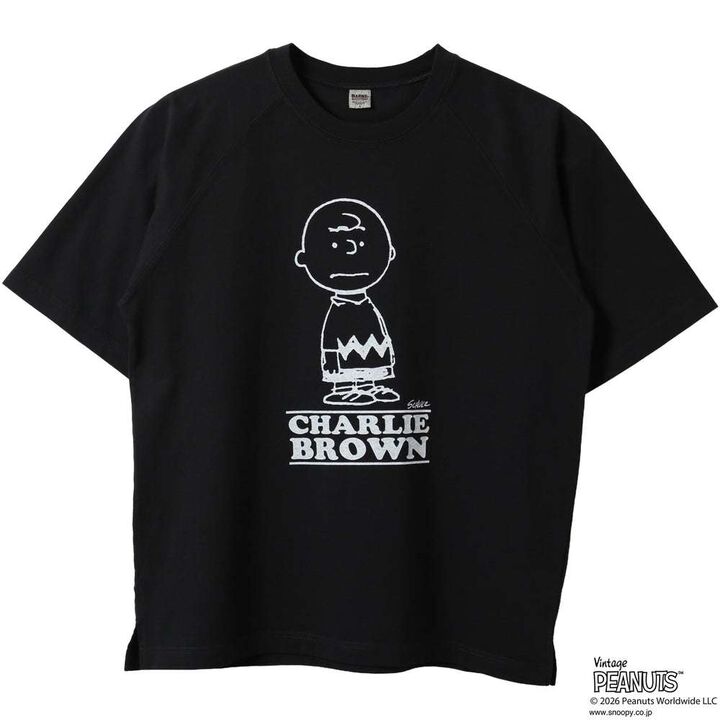 BR-26216 RAGLAN SNOOPY T-SHIRT,BLACK, medium image number 0