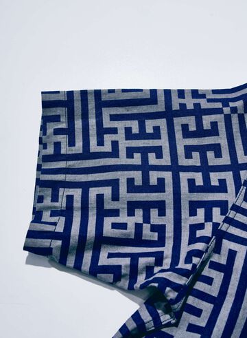 SSA26-02 Geometric Pattern Aloha Shirt,NAVY, small image number 2