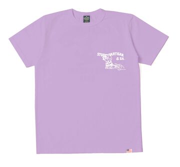 8212B US Cotton Print T-shirts,PURPLE, small image number 0