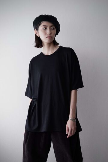 【CAPERTICA】CAP708CS02 Super140s Washable Wool Jersey / S140 Wool Tee,MIDNIGHT, small image number 2