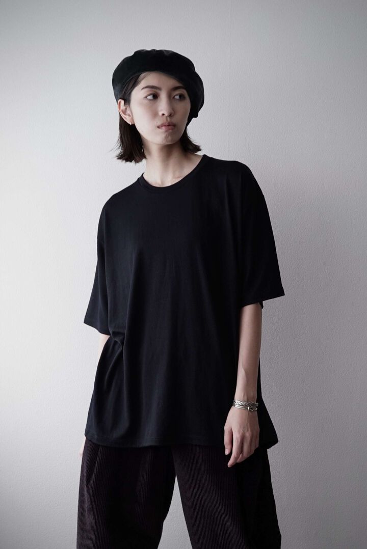 【CAPERTICA】CAP708CS02 Super140s Washable Wool Jersey / S140 Wool Tee,MIDNIGHT, medium image number 2