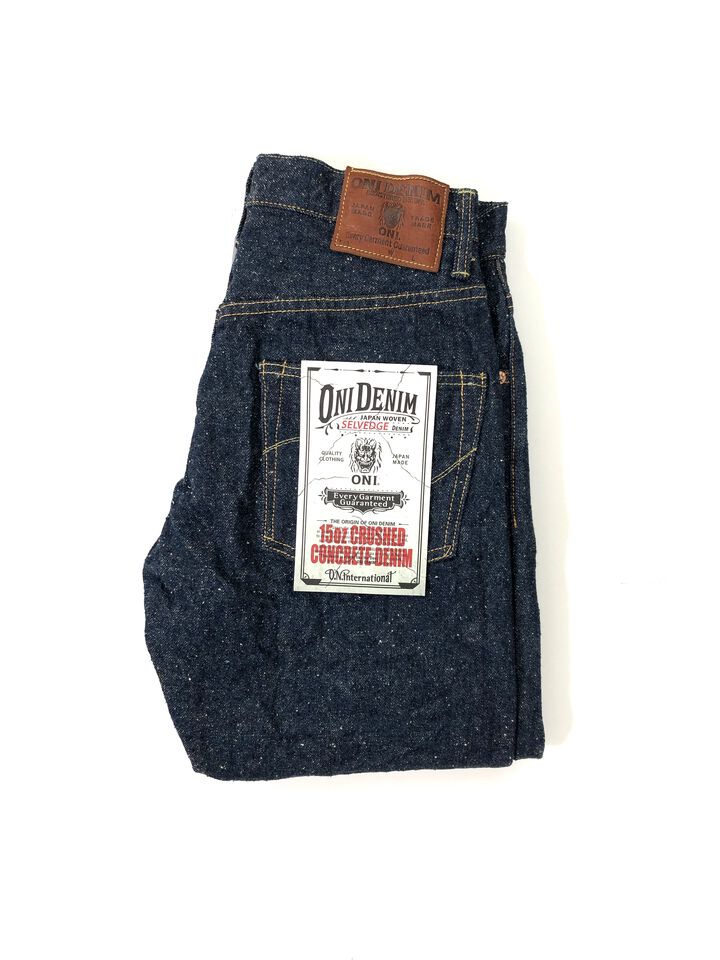 ONI902-CCD-Kabuki 15oz Crushed Concrete Denim Kabuki Selvedge High Rise Relax Tapered,, medium